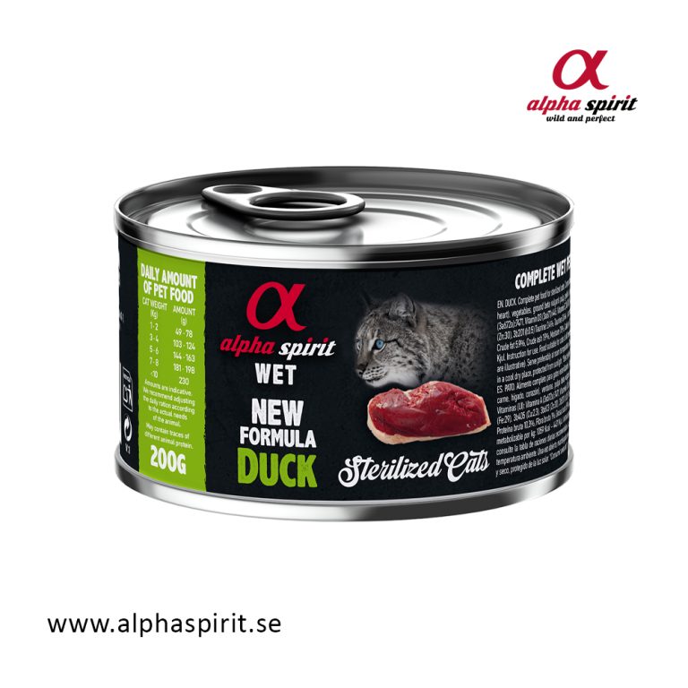 Alpha Spirit katt anka steriliserad 200g