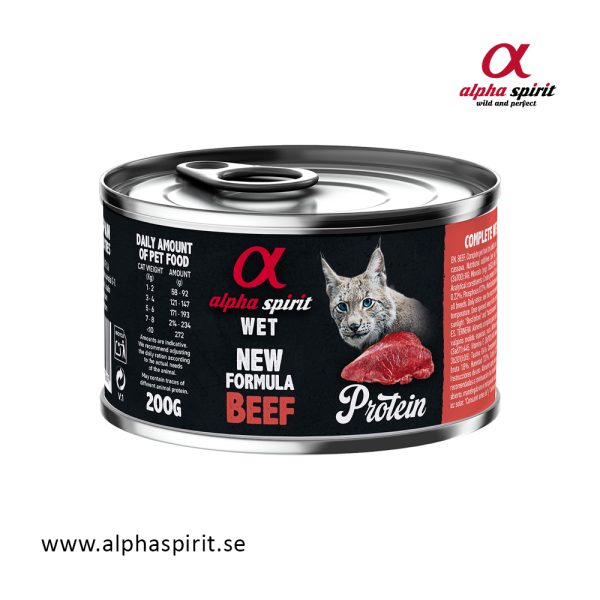 Alpha Spirit katt biff 200g