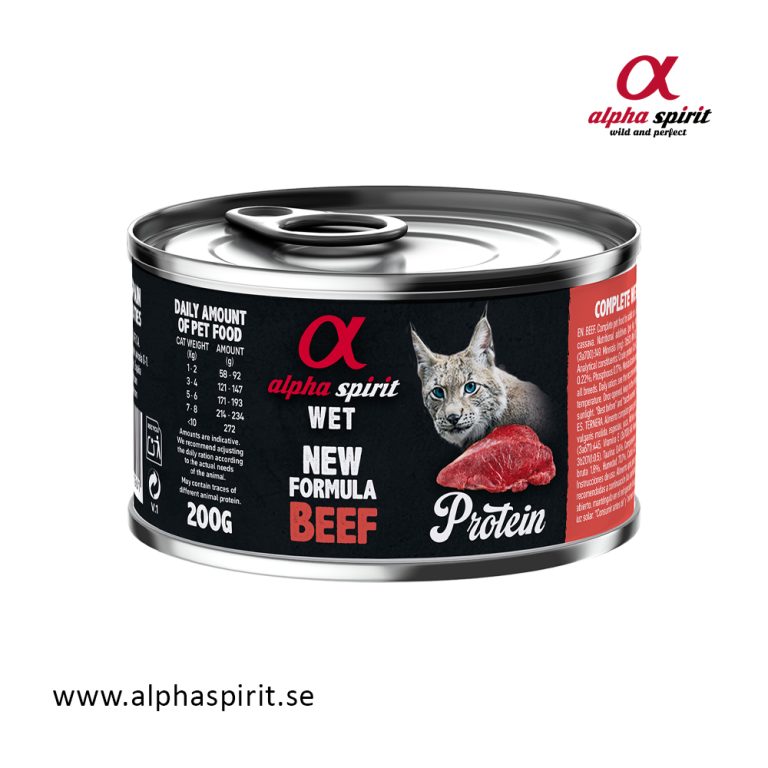 Alpha Spirit katt biff 200g