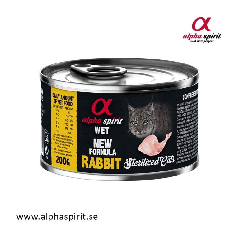 Alpha Spirit katt kanin steriliserad 200g