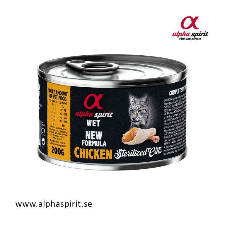 Alpha Spirit katt kyckling steriliserad 200g